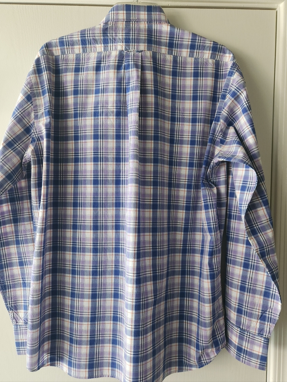 Faconnable Button Down Blue Plaid Shirt Men's Size Large EUC $38 - Picture 5 of 5